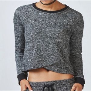 Fabletics Keeva Pull Over Crop Top Sweatshirt Med